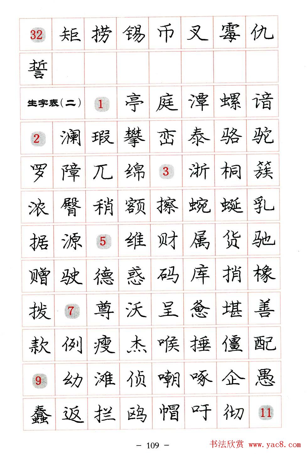 颜真卿字帖,颜体钢笔字帖